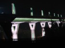 Estakáda na D1 v Považskej Bystrici, nočná snímka